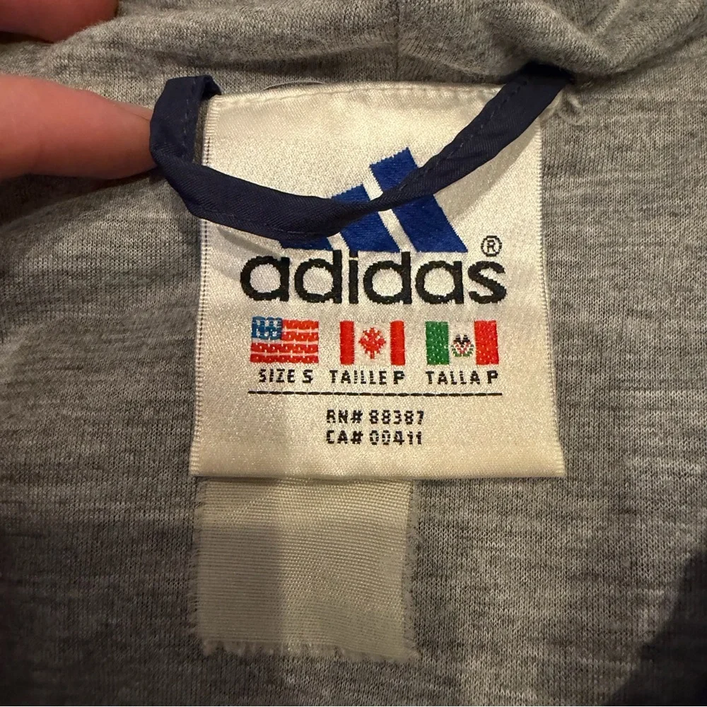 90s Adidas Navy Blue 3 Stripe‎ Windbreaker